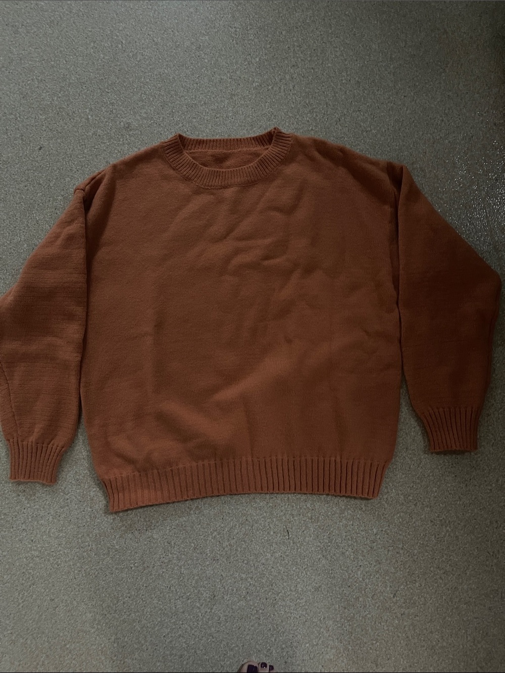 Classic Men's Crewneck Sweater in Brown